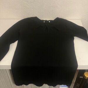 Black Sweater with Keyhole Detail